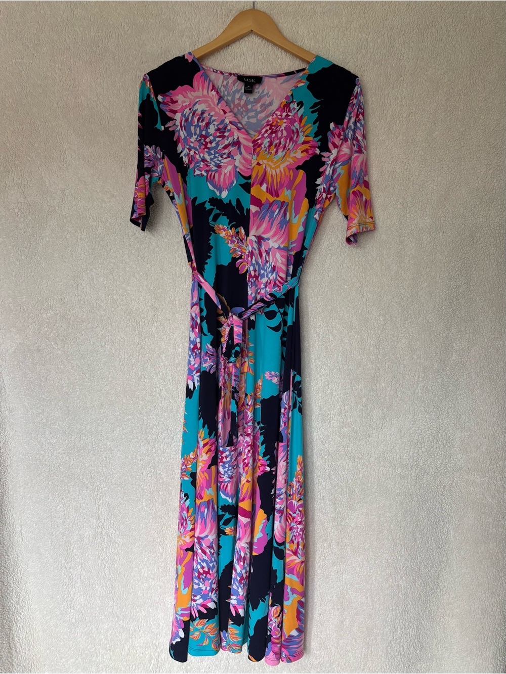 MSK Bright Floral Midi Dress – Size Medium